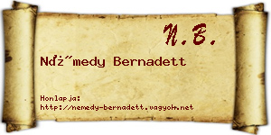 Némedy Bernadett névjegykártya