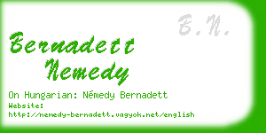 bernadett nemedy business card
