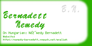 bernadett nemedy business card